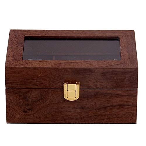 BZBZB Aufbewahrungsbox, Uhrenbox, 3 Fächer, Uhrenbox, luxuriöse Armbanduhr-Vitrine, Holz-Uhren-Display-Box, modische Herren-Schmuckschatulle und Uhren-Organizer, Ges von BZBZB