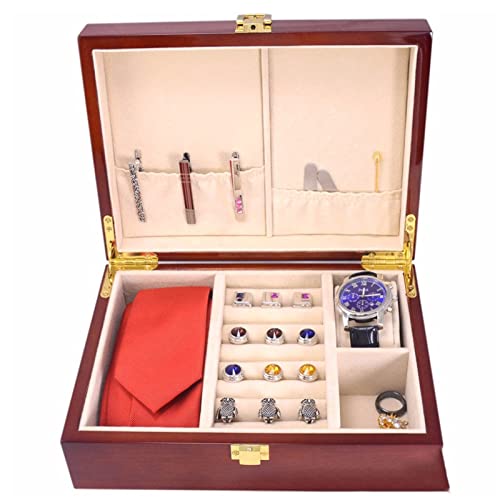 BZBZB Aufbewahrungsbox, Uhrenbox, luxuriöse Uhrenbox, Schmuck-Organizer für Damen und Herren, Aufbewahrungsbox aus Holz, Schmuckschatulle für Armbanduhr, Schmuck, Arm von BZBZB