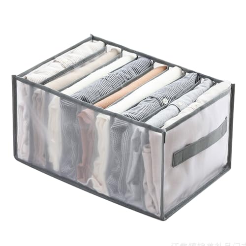 BZKSER sortierbox Organizer - 1Stück Faltbare Aufbewahrungsboxen für Kleidung,Schubladen-Organizer für Jeans Hosen Hemden, Aufbewahrungsboxen für Hosen, Shirt, BHS und Krawatten(9 Fächer) von BZKSER