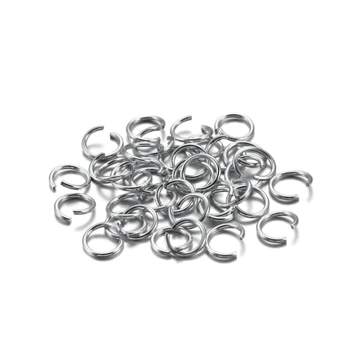 BZSQD 1200–3000 Stück 6/8/10 mm runde Metall-O-Ringe aus Aluminium, offene Binderinge, Metallverbindungsringe, Schmuckspaltringe für Schmuckherstellung von BZSQD