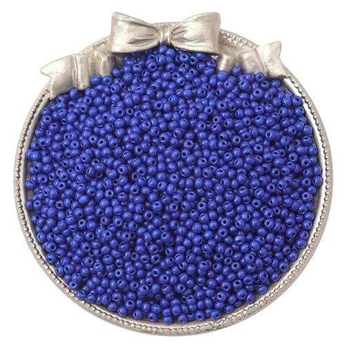 BZSQD 15000/30000 Stück 3/2 mm Elfenbeinfarbene Perlen, Glasperlen zur Schmuckherstellung, Ponyperlen, Reisperlen, Mini-Rocailles-Perlen zum Selbermachen von Armbändern von BZSQD