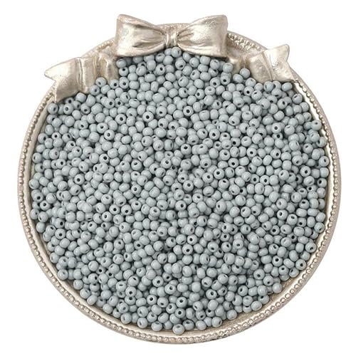 BZSQD 15000/30000 Stück 3/2 mm Elfenbeinfarbene Perlen, Glasperlen zur Schmuckherstellung, Ponyperlen, Reisperlen, Mini-Rocailles-Perlen zum Selbermachen von Armbändern von BZSQD
