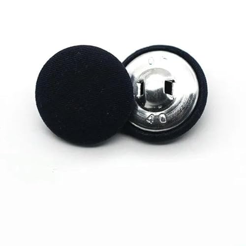 BZSQD 30-teiliges Set mit runden, mit Stoff überzogenen Knöpfen, 15–30 mm, Nähzubehör mit Metallschaft, DIY-Nähen und Basteln für Näher und Bastler von BZSQD