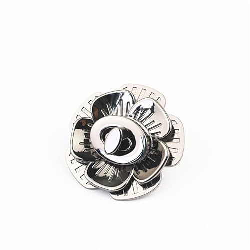 BZSQD 5–30 Stück 48 mm schwarze Blumen-Drehverriegelung, Daumenschloss, Geldbörsenverschluss, langlebig, leicht, vielseitig für Handtaschenherstellung, Geldbörsenbasteln, DIY von BZSQD