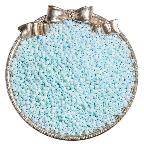 BZSQD 5000–30000 Stück 2/3/4 mm UV-cremefarbene Glasperlen zur Schmuckherstellung, Ponyperlen, Reisperlen, Mini-Rocailles-Perlen für Armbänder, DIY-Perlen von BZSQD