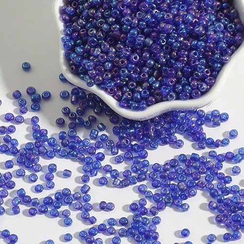 BZSQD Glasperlen, 2/3/4 mm, Gold, UV-Farbe, zur Schmuckherstellung, Ponyperlen, Mini-Rocailles-Perlen für Armbänder, DIY-Perlen, Perlen, 4500–30000 Stück von BZSQD