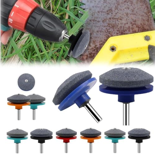 BaYuYPOO Schärfer Schleifkopf Garten Court Rasen Mähwerkzeug Power Sharpener Stein Abriebfest Elektrisch Industrie Mähen Wind W4P5 von BaYuYPOO