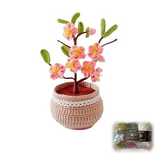 Häkelset für Anfänger, Sonnenblume Häkelblume Kit Anfänger Häkelset für Erwachsene, Häkelblumentopf Starter Kit mit Schritt-für-Schritt-Video-Tutorials Häkel-Starter-Kit für Valentinstag Geburtstag von BaYuYPOO