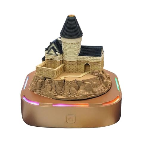 Jahreskalender 2025, Schloss zum Abreißen, 3D-Papierhauslichter mit Skulptur, Schreibtisch, Geschenk, Dekoration, Notizblock, T7I6 von BaYuYPOO