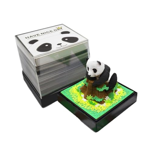 Omoshiroi Block 3D Notizblock 3D Kalender 2025 Panda Memo Pad 3D Sticky Carving Note Blöcke Modell 3D Notiz Geschenkpapier von BaYuYPOO