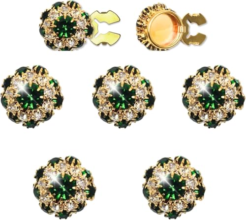 Strass-Knopfabdeckungen, 5 Stück, Strass-Knöpfe für Damen, Blusen, abnehmbare Hemdknöpfe, Schmuck, ausgefallene Kristallknöpfe für Kleidung, dekorative Knöpfe zum Basteln, Nähen, DIY von BaYuYPOO