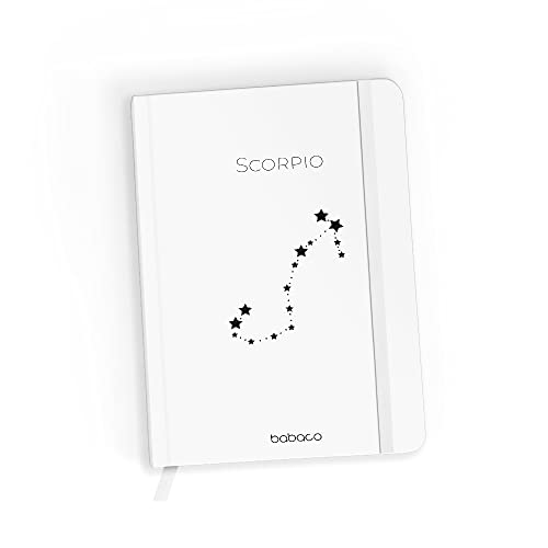 ERT GROUP Original und offiziell lizenziert von Babaco Notizbuch, Muster Zodiac Constellation 008 white, mit liniertes Papier, A5 von Babaco