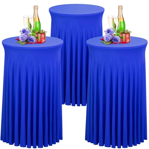 Babenest Blau 60x110 Stehtisch Hussen mit Rock, 3er Set Stretch Tischhussen Runder Cocktail Tischrock, Tischdecke Stehtisch Abdeckung für Bistrotisch, Bartisch, Party, Hochzeit, Banketttisch Babenest Blau 60x110 Stehtisch Hussen mit Rock, 3er Set Stretch Tischhussen Runder Cocktail Tischrock, Tischdecke Stehtisch Abdeckung für Bistrotisch, Bartisch, Party, Hochzeit, Banketttisch von Babenest