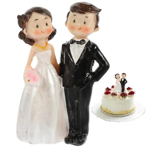 Babioms Wedding Torte Topper, Hochzeitspaar, Kuchen Figur Hochzeitstorte Dekoration, Kuchen Dekorationen für Vorschlag, Hochzeitsgeschenke für Brautpaar, Wedding Cake Topper Figurine von Babioms