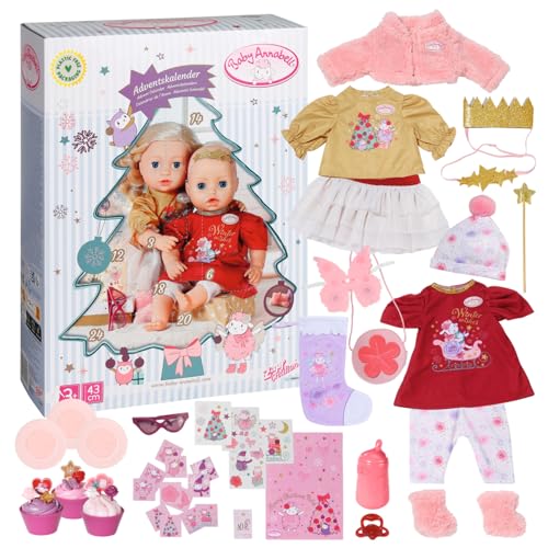 Baby Annabell Adventskalender mit 24 Überraschungen, enthält Kleidung und Accessoires für 43 cm Puppen, 709634 Zapf Creation von Baby Annabell