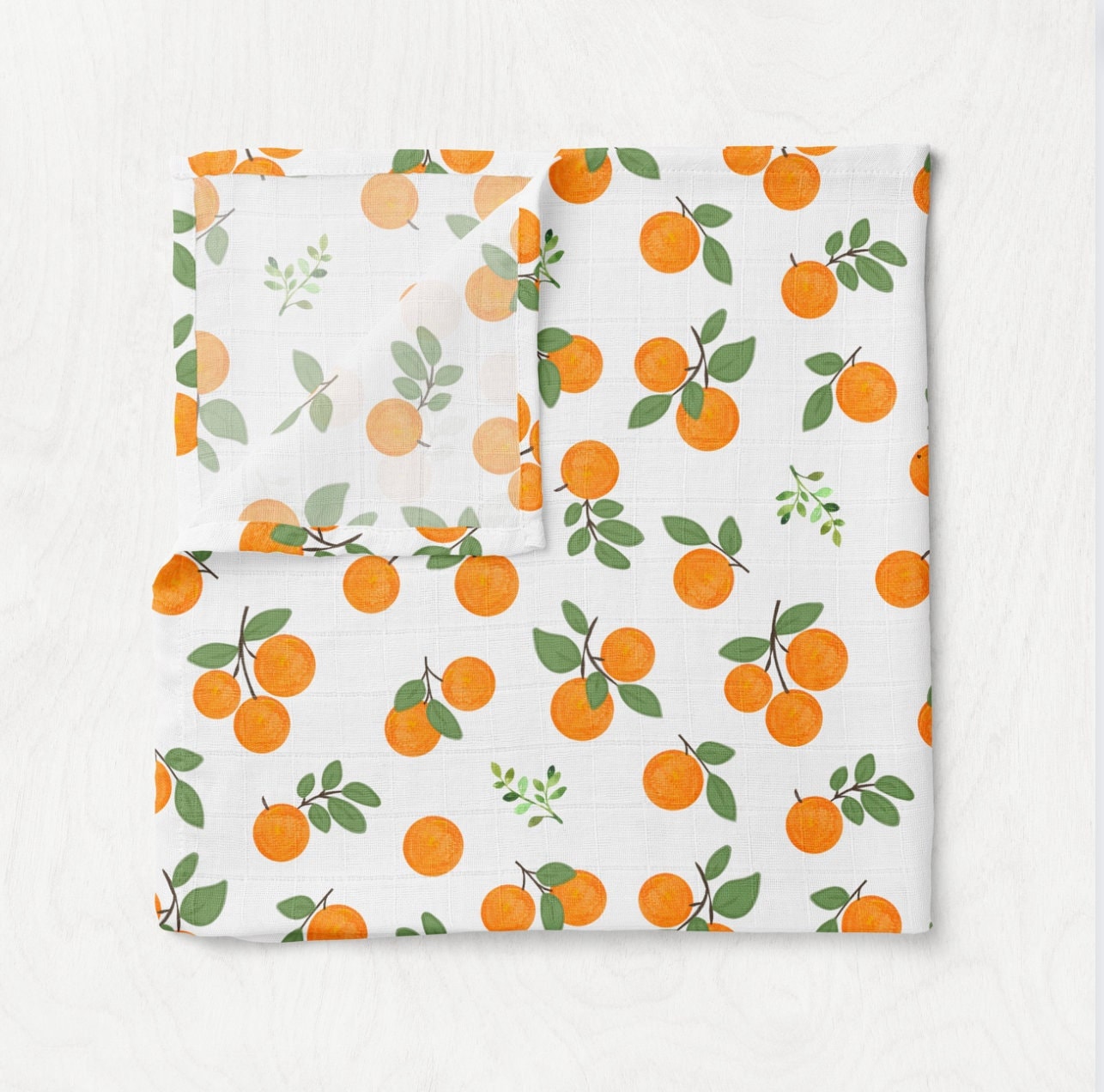 Orange Clementine Luxus Super Soft 60 X cm Bambus Unisex Baby Jungen Mädchen Musselin Quadrat Spucktuch Duschgeschenk von BabyBellsUK