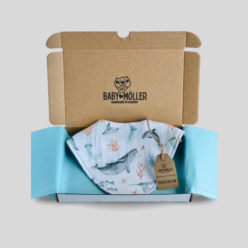 Unter Dem Meer Dribble Lätzchen Natürliche Saugfähige Baumwolle Whale Sabber Dreischichtige Weiche Gaze Geschenk Für Neugeborene Baby Shower von BabyMoller