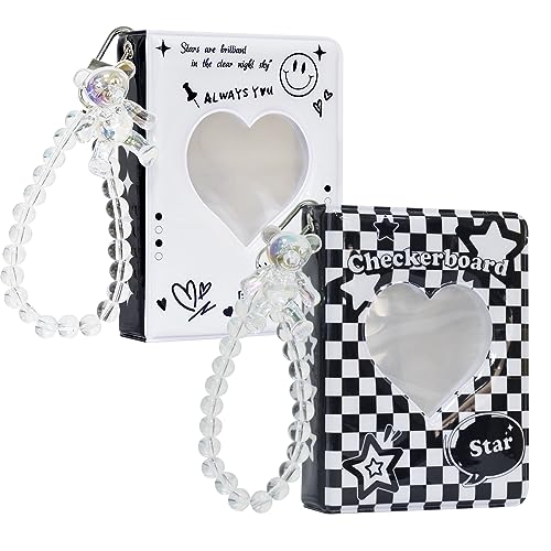 2pcs 3 Zoll Kpop Fotokartenhalter Bücher Mini-Fotokartenalbum Kpop Fotokartenhalter 40 Fächer mit süßem Armband Fotokartenhalter (multicolour) von Babyfond