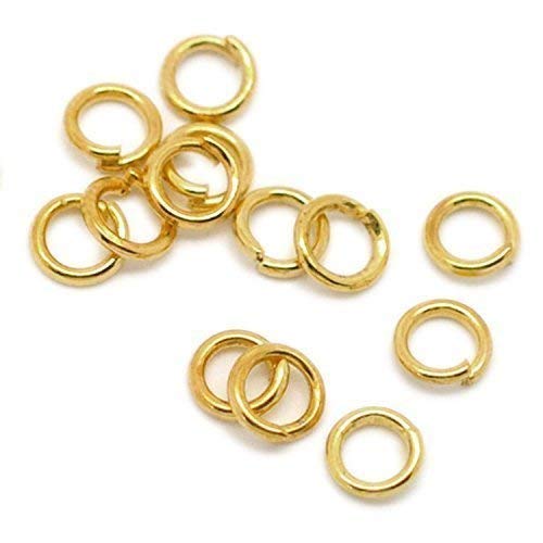 Bacabella 22175 Biegeringe 7mm Gold 1mm dick offen (100 Stück) zum Schmuckteile verbinden von Bacabella