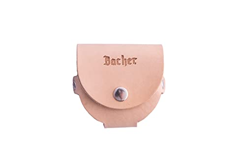 Bacher Schleifstein Leder Etui, Tasche mit Gürtelschlaufe - Zubehör für Rund Wetzstein/Abziehstein ​​- passend für Axt Schärfer Lansky Puck von Bacher