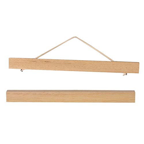 Backbayia Bilderrahmen DIY Bilderrahmen zum Aufhängen aus Holz, magnetischer Kleiderbügel, beige, 21 cm von Backbayia