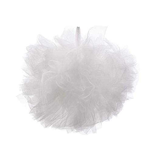 Backbayia Tüll Pompom Deko Pom Poms Anhänger für Party Hochzeit Weihnachten Dekoration (Weiß) von Backbayia