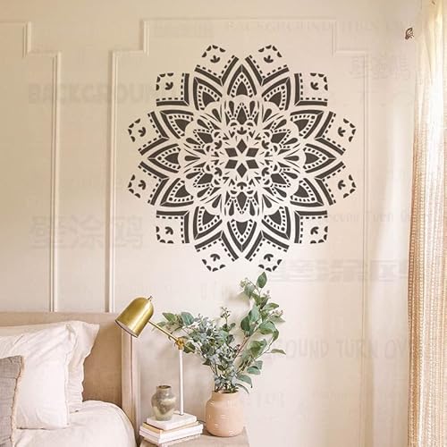 70cm Huge Giant Mandala Henna Indian Arabic Ethnic Round Flower Lotus Schablone Schablonen Möbel Vorlage Fliesen Für Dekor Malen Große Muster Muster Wände Große Nische Wandvorlagen Zu von 壁涂鸥 BackgroundTurnOver