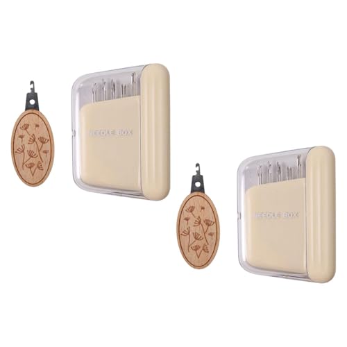 Badiman Mini -Nadel -Aufbewahrungsbox -Kit -Nadel -Veranstalter großer Kapazität Tragbarer Nadelbehälter Pinhalter für Teppiche Reise, Beige von Badiman