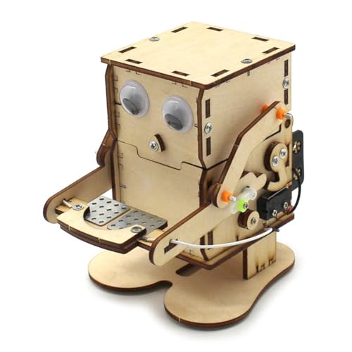 Baeroprki Roboter, der Münzen Isst, DIY-Modell, Lehren, Lernen, Stammprojekt-Kit für Kinder, Wissenschaftliches Experiment, Holzbausatz von Baeroprki