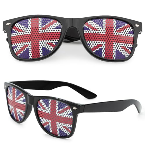 Fussball Em Fanartikel, 2 Stück Sonnenbrille mit England Design, England Brille Sonnenbrille England Fanartikel für Em Olympische Fan von Bafiwu