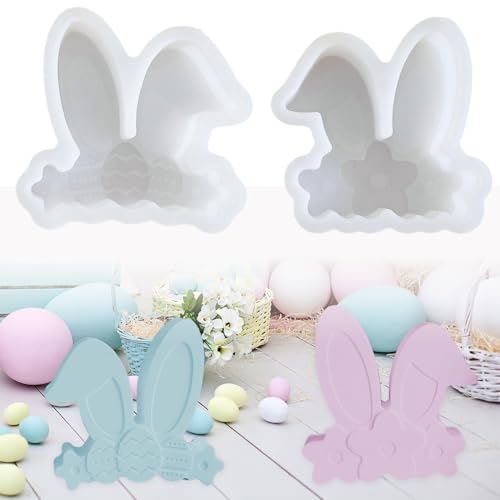 Silikonform Ostern, 2 Stück Silikonformen Gießformen Ostern, DIY Silikonform Hase Gießform Ostern Gießformen Silikon Ostern Silikonformen Ostern Silikonform Frühling Gießformen Silikon Frühling von Bafiwu