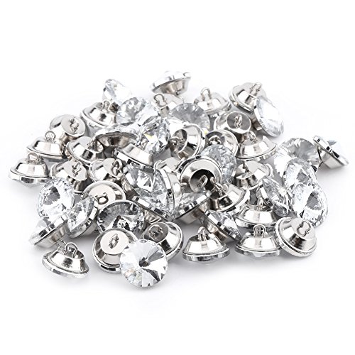 500 Stück Strass-Kristall-Knöpfe für Polstermöbel, Klare Kristallknöpfe, Nähen, Sofa, DIY, Basteln, Dekoration, Zubehör (25mm) von Bagima