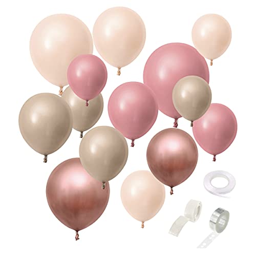 Bahwphry 108 Stück Luftballons Girlande, Geburtstags ballons, erröten Luft ballons für Retro Boho Hochzeit Babydusche von Bahwphry