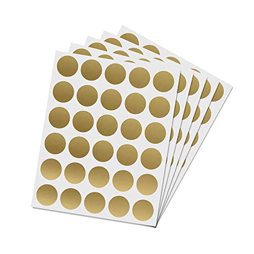 Rubbel Etiketten,6 Blatt 180er Pack Runde Rubbellos Aufkleber Scratch Off-Etiketten GoldRubbelkarten Überraschung Rubbelsticker für Party Hochzeit Geburtstag Einklebebuch Postkarte 1 Zoll von BaiJ