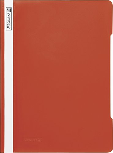 Brunnen 102010920 Schnellhefter (A4, aus PP, glasklares Deckblatt) rot von Baier & Schneider