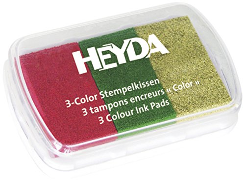 Heyda 204888467 Heyda 204888467 3-Color Stempelkissen 9 x 6 cm, (Weihnachtsfarben) (Weihnachtsfarben) von Baier & Schneider