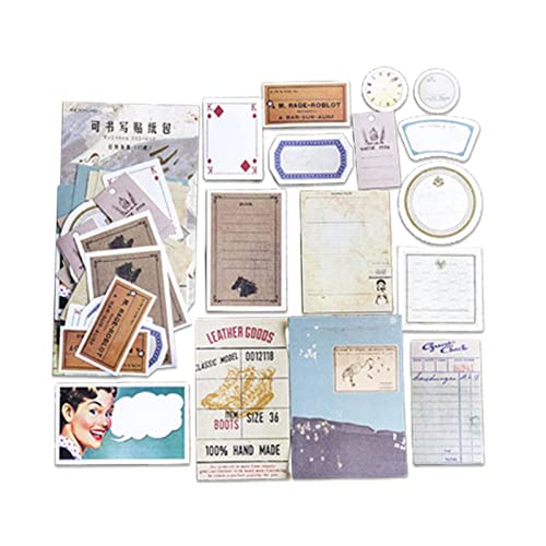 Bail Vintage Scrapbook Supplies Pack, Journal Vintage Material Paper Journaling Supplies mit 4 Styles, Notebook Collage Album Sticker für Collage Bilderrahmen Dekor Fap von Bail