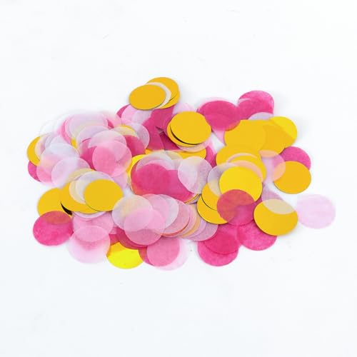 Bailinks 50g Konfetti Bunt - Glitzer Konfetti für Hochzeit Geburtstag Party, 5000 Stück Streudeko, Konfetti Papier Mix, Hochzeitskonfetti, Tischdeko für Taufe und Feierlichkeiten (Rosé-Weißgold) von Bailinks