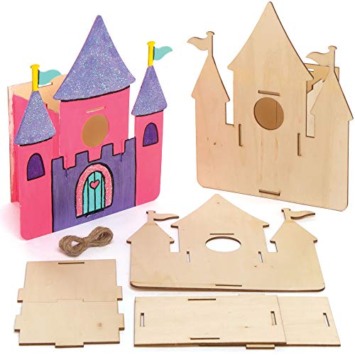 Baker Ross AT996 Vogelhaus-Kits aus Holz, Vogelhäuser zum Bemalen und Dekorieren für Kinder, Basteln oder Gartenprojekte, 2er-Pack von Baker Ross