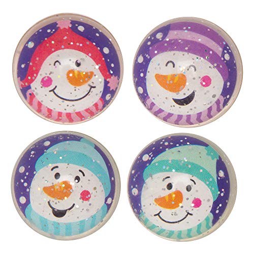 Baker Ross AX436 Glitzernde Schneemann Flummis - 10 Er Pack, Lustiges Spielzeug Für Kinder Zu Weihnachten Perfekte Party, Beute, Preis Oder Korbfüller von Baker Ross