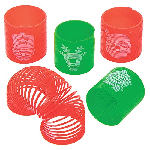 Baker Ross AX453 Slinky-Spielzeug für Weihnachtsfeiertage, Federspielzeuge für Kinder, Nikolausgeschenk, Füller für Partytüten und kleines Spielzeug für Kinder, 12 Stück von Baker Ross