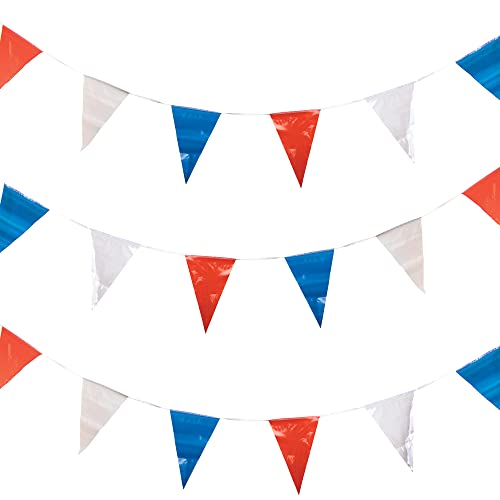 Baker Ross British Street Party Supplies PJ151 Wimpelkette, Rot, Weiß und Blau, 2 Stück von Baker Ross