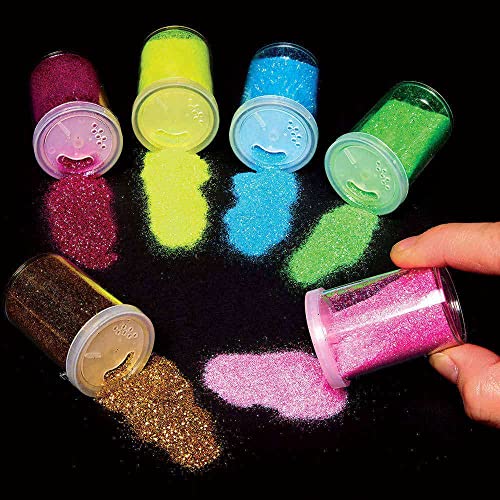 Baker Ross FC553 Glitzer Streuer in Feen Farben - 6 Stück, Bastel Glitter Pulver zum Basteln, Bastelbedarf für Kinder, Kunstzubehör für Kinder von Baker Ross