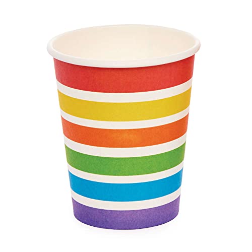 Baker Ross FC995 Regenbogen Partybecher - 10 Stück, Trinkbecher aus Papier für den Kindergeburtstag von Baker Ross