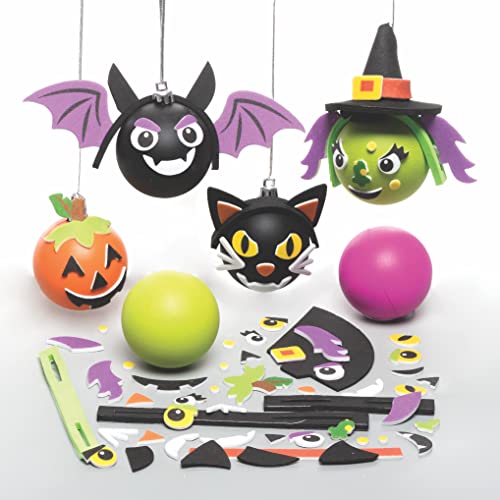 Baker Ross FE754 Halloween Dekoration Bastelset - Packung mit 6, Bastelt Eure Eigenen Halloween Dekorationen, Kugel Dekorationen für Kinder zum Basteln und Aufhängen von Baker Ross