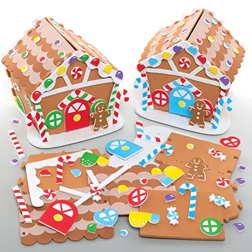 Baker Ross FE937 Lebkuchenhaus Bastelsets - 2er Pack, Weihnachtliches Kinder Kunstset zum Basteln und Gestalten von Baker Ross