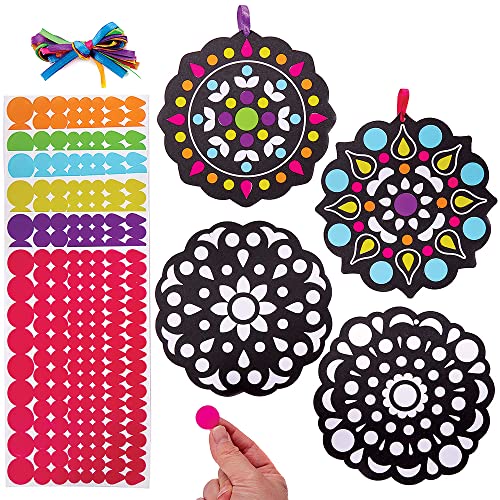 Baker Ross FX232 Rangoli Klebepunkt Dekorationen - 12er Pack, Sticker Basteln für Kinder, Kindergeburtstag Sticker Set, Kleine Geschenke für Kinder, Kindergeburtstag Mitgebsel von Baker Ross