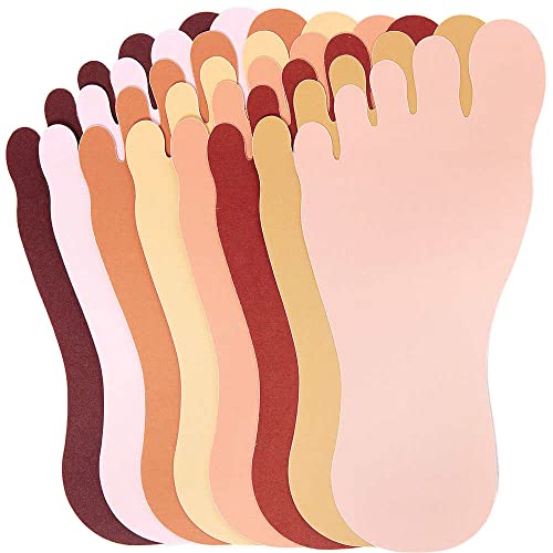 Baker Ross FX244 Hautfarbene Papier Füße-56 Stück, Schaumstoff Füße in 8 verschiedenen Hauttönen, Mittel, [skin tones] von Baker Ross