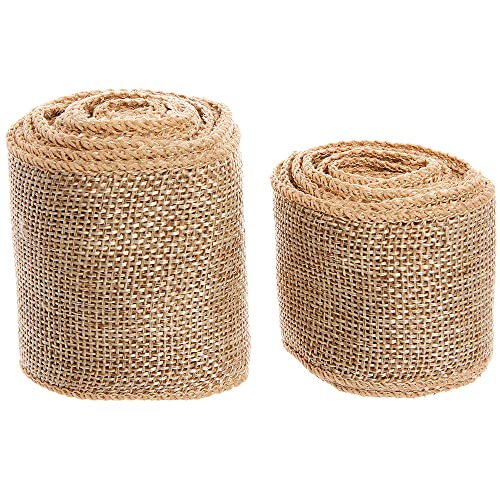 Baker Ross FX346 Jute 2 Stück, Geschenkband Set für Kinder und Erwachsene zum Basteln, Schleifenbänder Dekoration besonders zu Weihnachten von Baker Ross