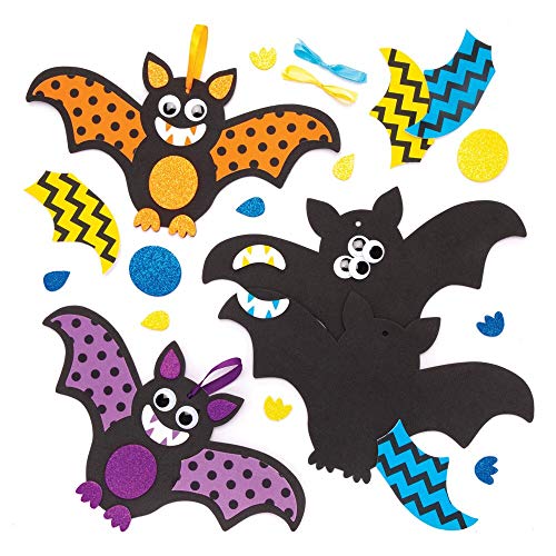 Baker Ross Halloween Fledermaus Bastelset (8 Stück) Deko-Anhänger Mix & Match Set für Kinder, Mittel von Baker Ross